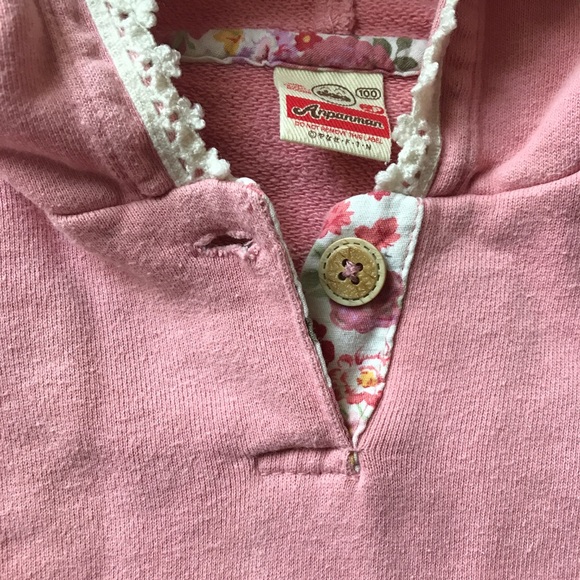 Appaman Girls Pink Hooded Sweatshirt w/ Ruffles - Picture 7 of 11